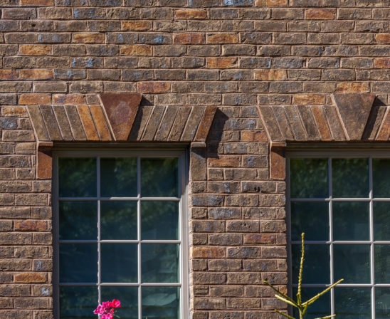 glen gery's atlanta handmade brick with keystone detail