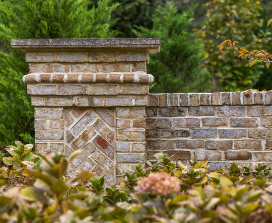 glen gery's lorraine brick for wall and pedestal