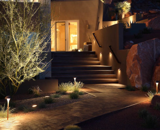 cast lighting for illuminating your landscaping and walkway