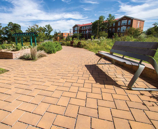 EP Henry eco-cobble pavers in harvest blend