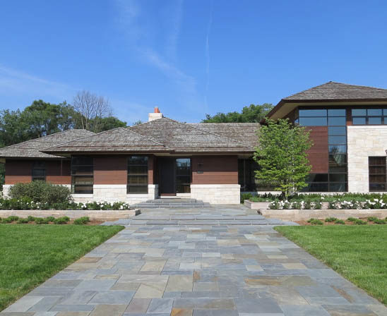 Meshoppen PA natural bluestone, flagstone front walkway