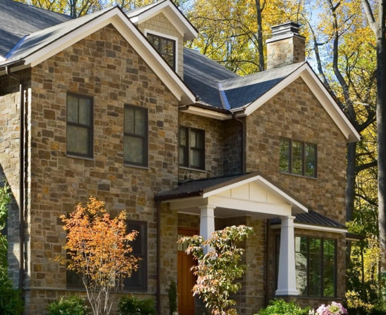 rolling rock natural stone veneer in wissahickon schist russet brown