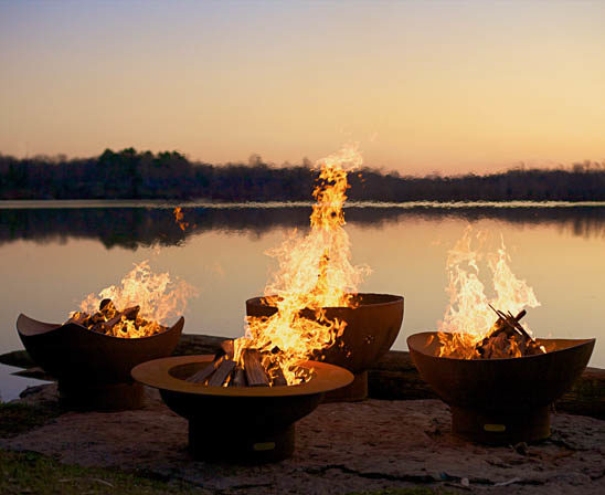 multiple fire pits in various designs