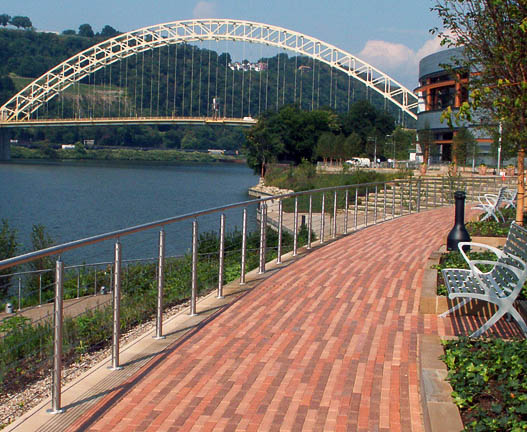 whitacre greer boardwalk brick pavers riverfront