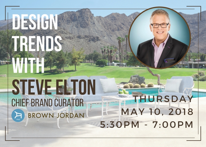 outdoor furniture design trends presentation by brown jordan's steve elton on may 10 2018