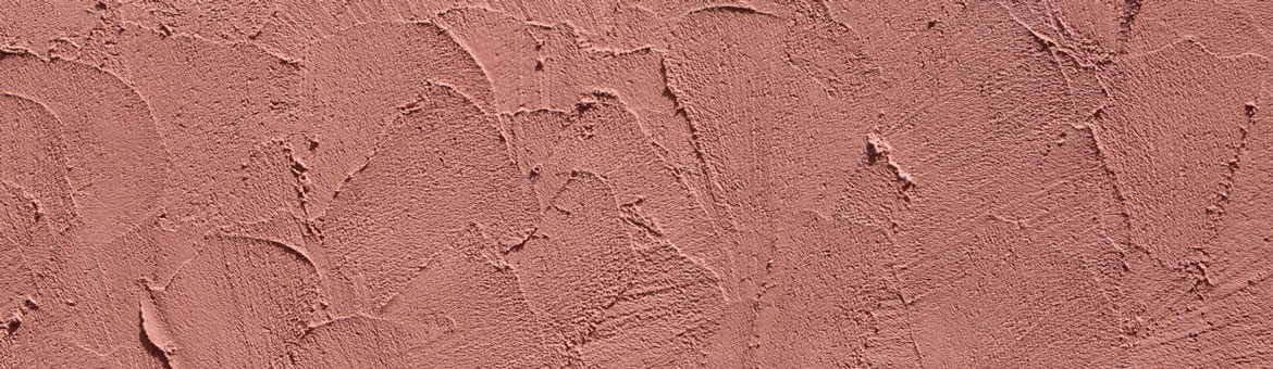 terracotta stucco with heavy trowel texture