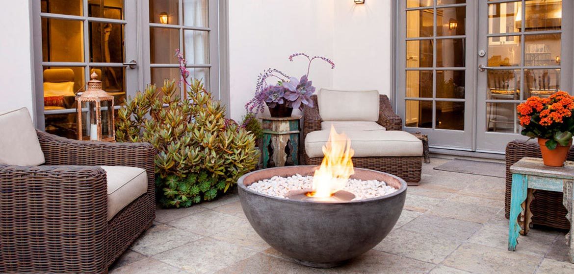 brown jordan fires urth fire bowl with ecosmart ab8 bioethanol burner