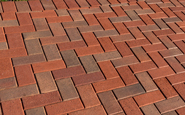 glen gery brick repressed chamfered clay brick paver blend with k&w red and cypress at lafayette college