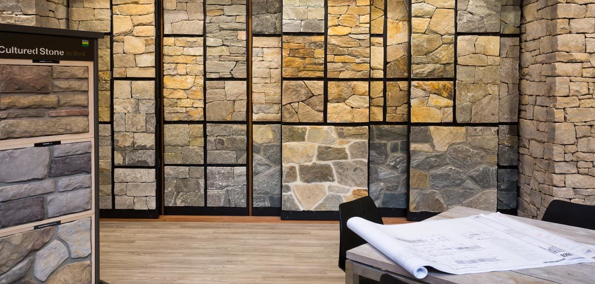 penn stone showroom natural stone veneer display 80 samples