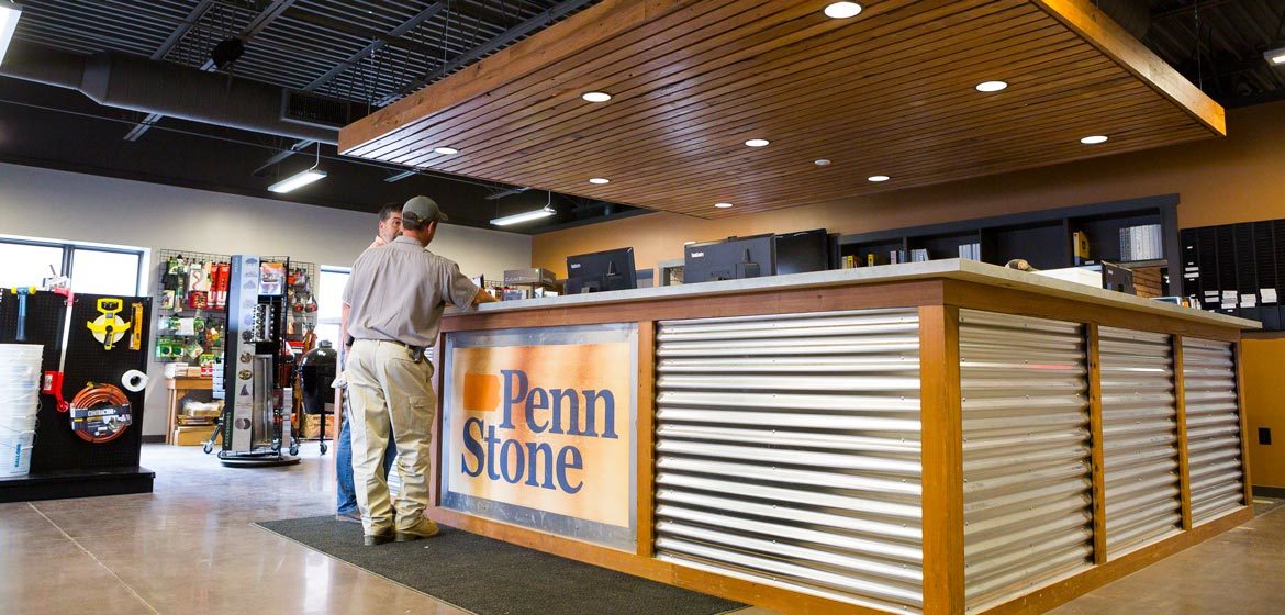 penn stone contractor sales counter and masonry and hardscaping tool showroom