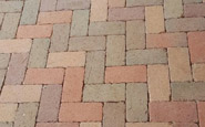 Pine Hall rumbled brick pavers - 4 color blend.