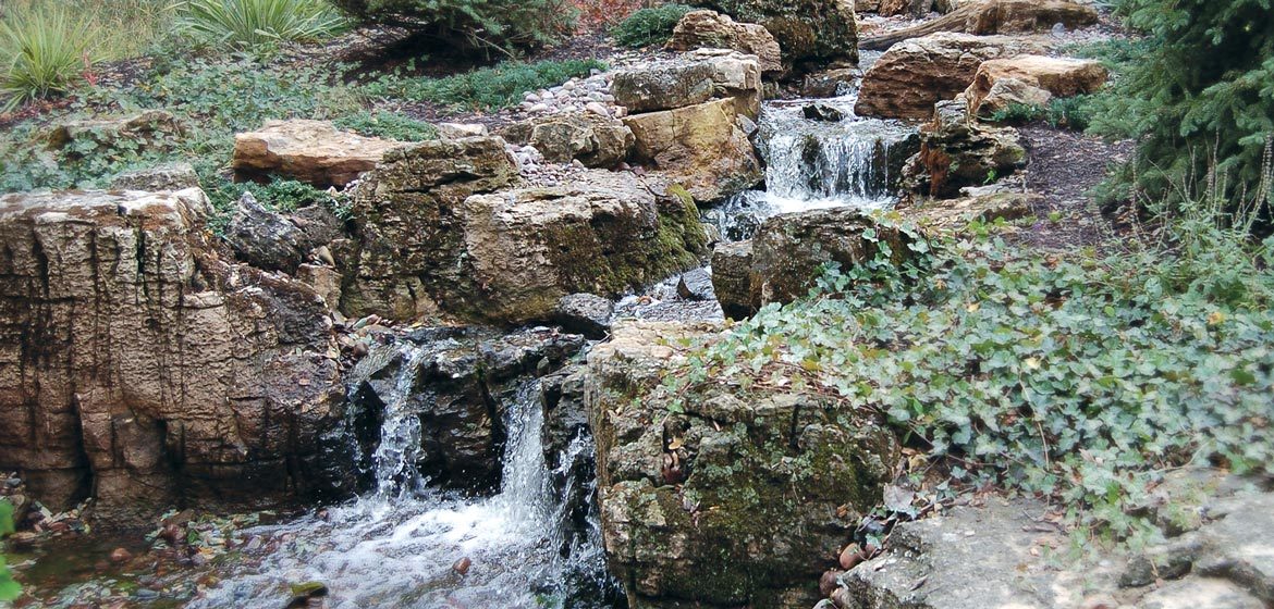 semco stone weathered limestone boulders cascading waterfall