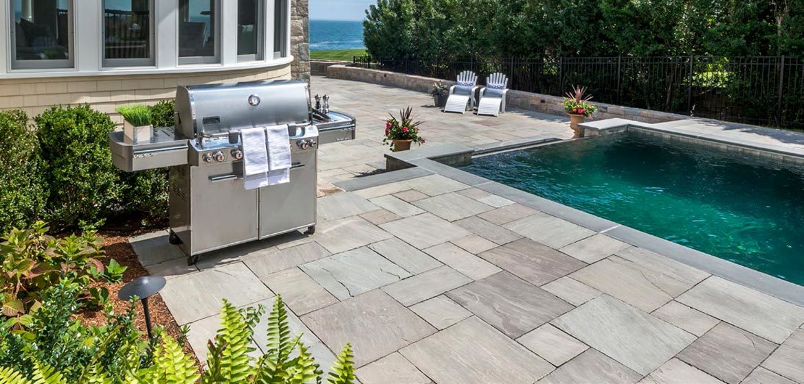 unilock natural stone flagstone stone cliff grey