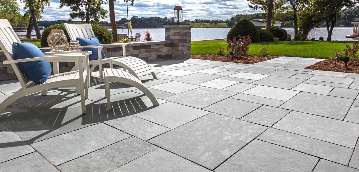 unilock natural stone flagstone winter mist