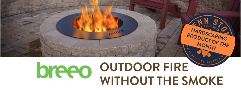 breeo smoke-less fire pits are penn stone's featured hardscaping product for september 2018