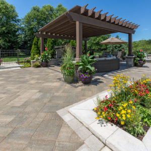 patio hardscape with pergola