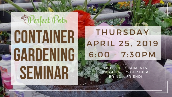 penn stone will host a container gardening seminar on thursday april 25 presented by perfect pots