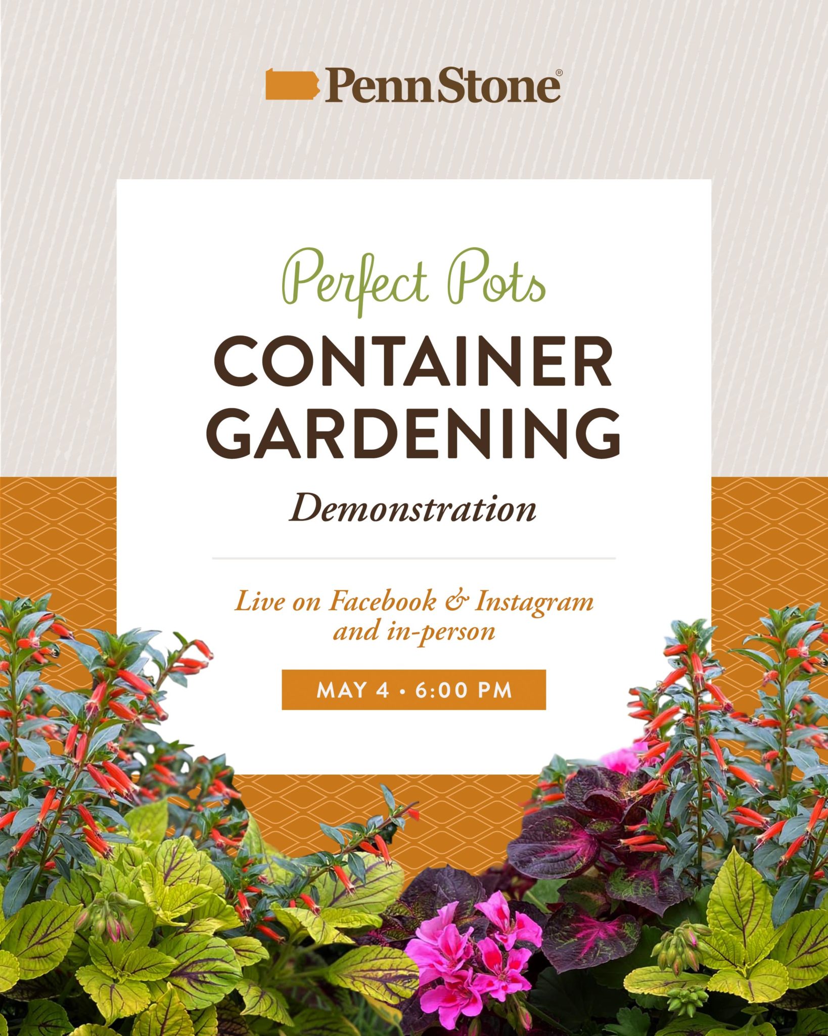 penn stone presents a container gardening seminar on may 4th