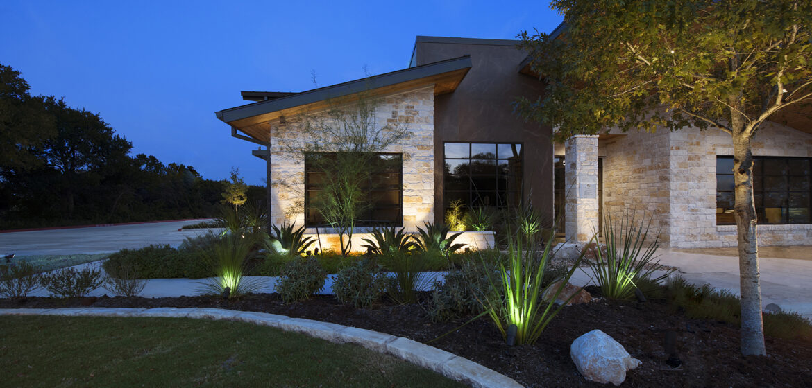 Landscape lighting.