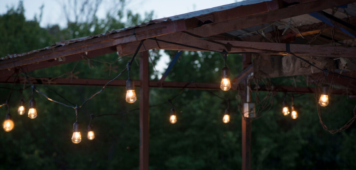 Commercial grade light globe string lights.