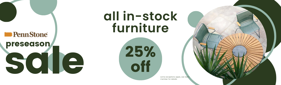 <php save on in stock outdoor furniture at penn stone ?>