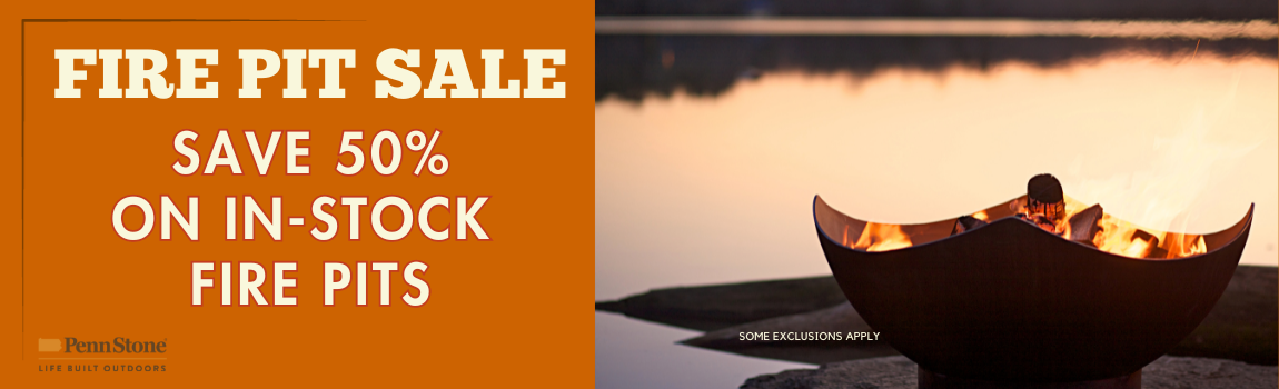 <php save 50% on select wood burning fire pits at penn stone ?>